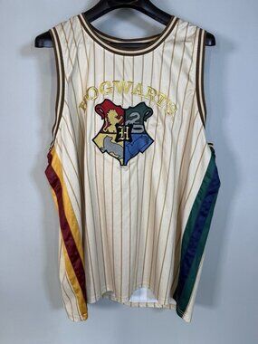 Hogwarts Crest Basketball Jersey 2X XXL Harry Potter 07 Gold Spellout